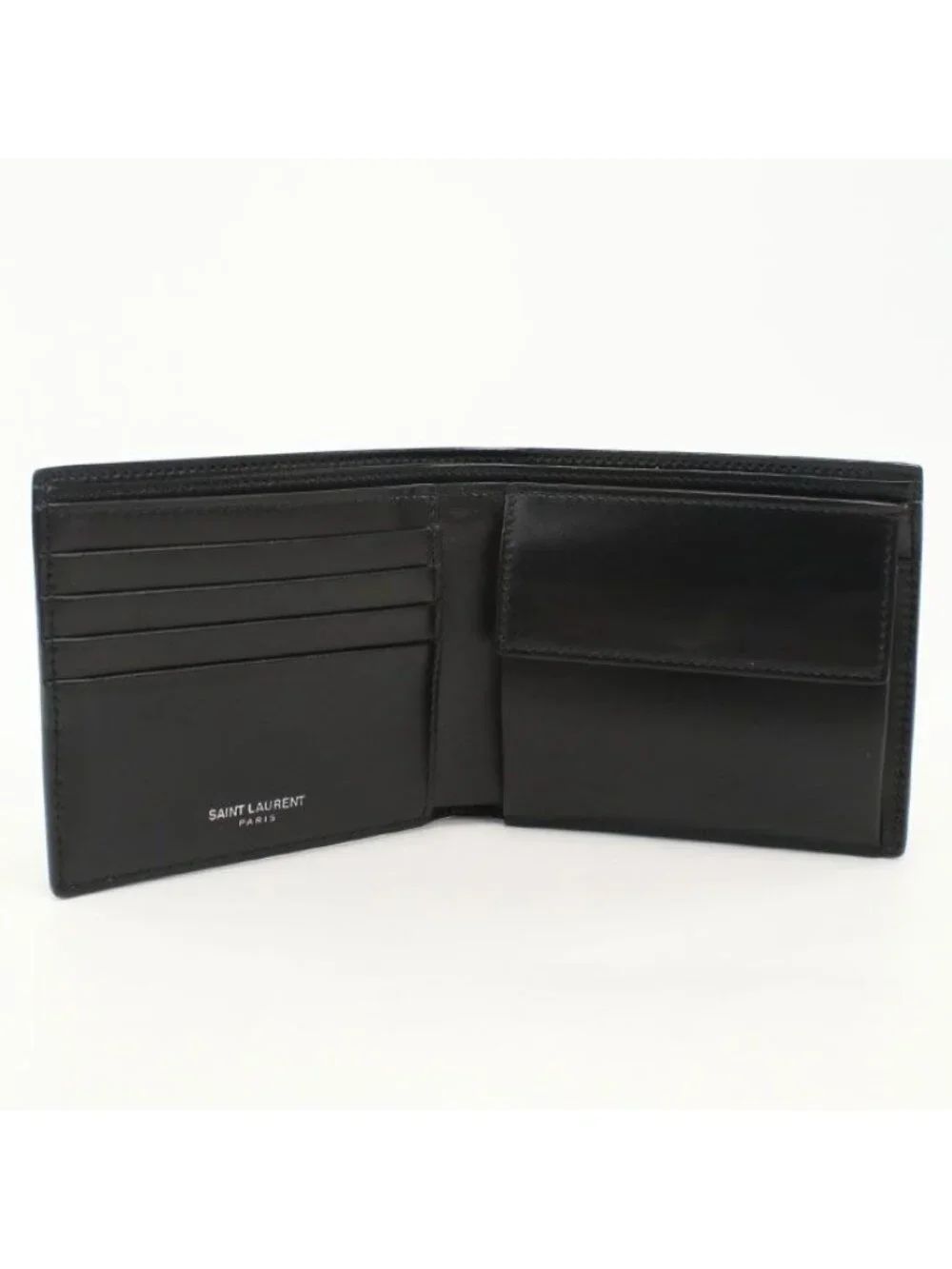 Saint Laurent Wallet with Coin Pass TinY Cassandra East West Bifold Calf - Picture 3 of 8